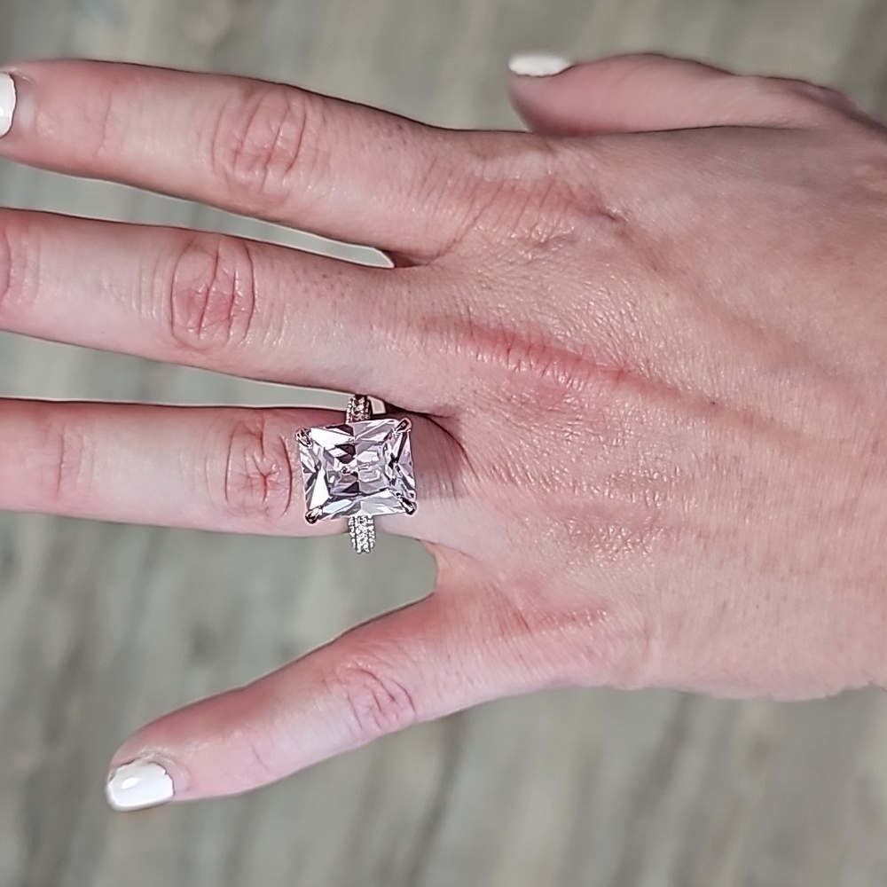 NEW ENGAGEMENT DIAMOND S925 STERLING SILVER RING